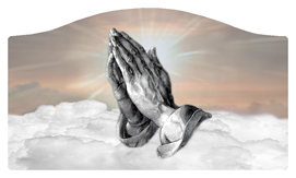 DASHELL-103-BZ Praying Hands Clouds Bronze